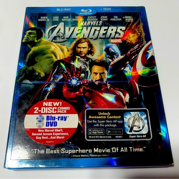 Marvel Other - "The Avengers” Blu-ray and DVD combo pack of the 2012 Marvel movie